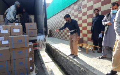 Shipping emergency health goods to Afghanistan